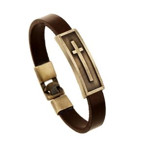 Jesus's Crucifx Leather Bracelet